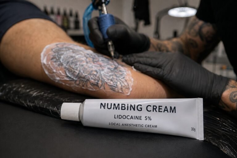 Krem znieczulający przed tatuażem